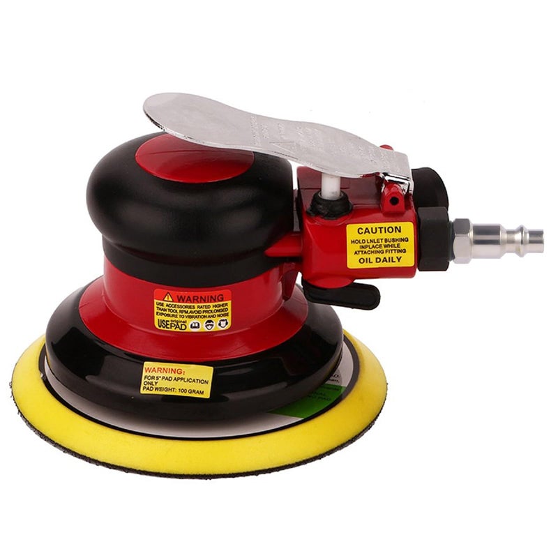 Gedu Professional Air Random Orbital Palm Sander, Dual Action Pneumatic Sander, Low Vibration, Heavy Duty - Image 1